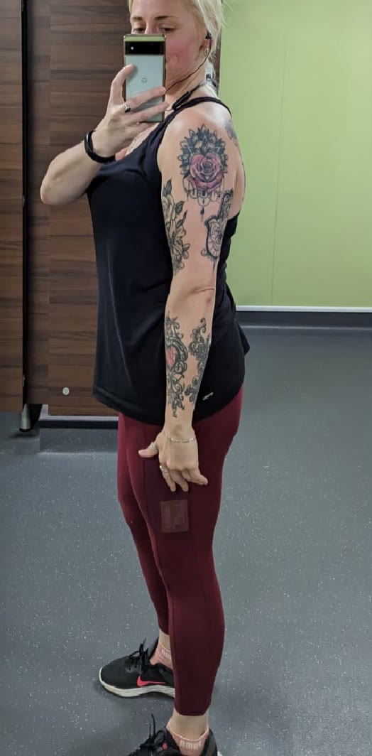 Carly today, at 39, stronger physically and mentally